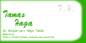 tamas haga business card