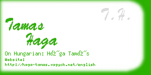 tamas haga business card